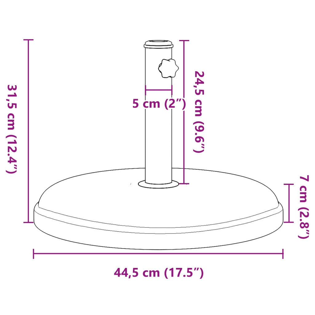 Base per Ombrellone per Pali ?32/35/38 mm 15 kg Rotonda CFW1872677
