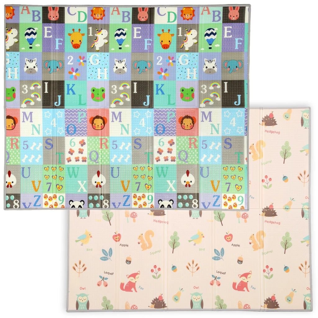 Tappeto per Bambini con Numeri e Lettere ¨C Minimal ¨C Multicolore, XPE, 180x150 cm