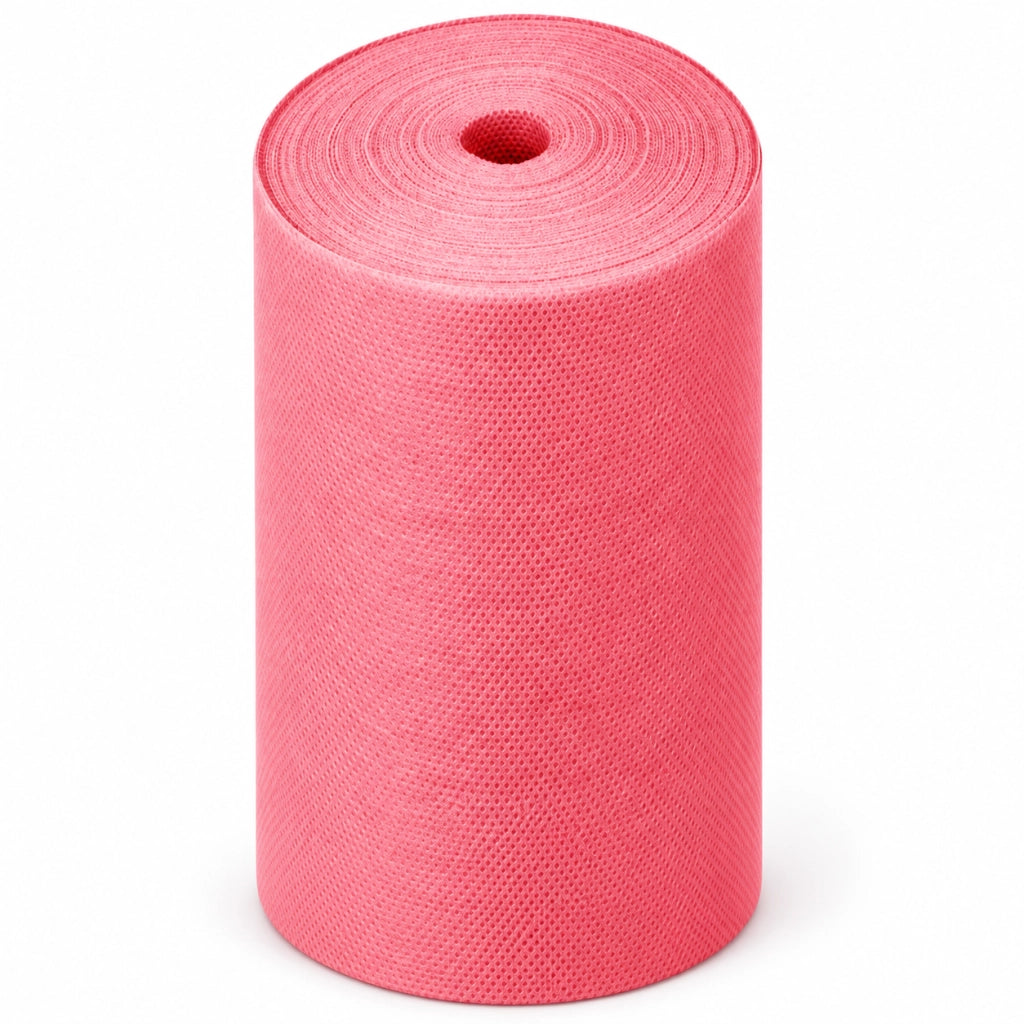 Movida Tovaglia TNT Effetto Tessuto Rosa, Rotolo 5 x 1,2 m, Morbida e Resistente