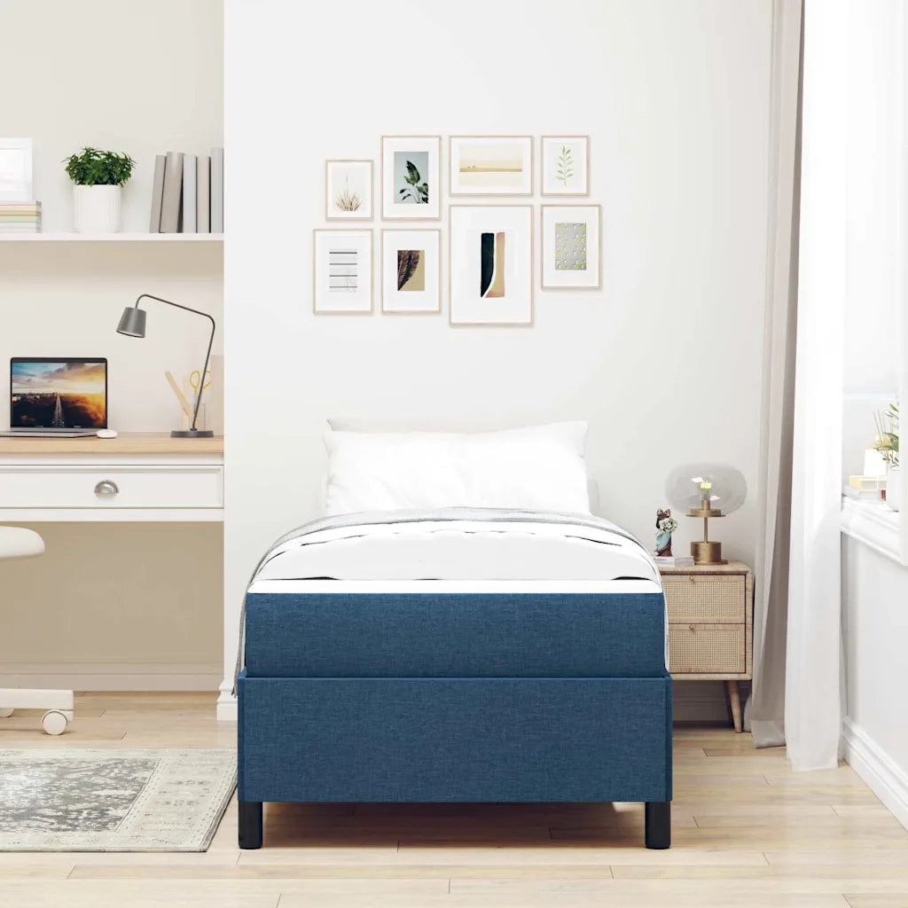 Letto a molle Blu 80 x 200 cm Tessuto