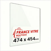 474 x 454 x 4 mm - Vetro per stufa a legna - vetro camino di ricambio - vetro per caminetto resistente al fuoco - France Vitre