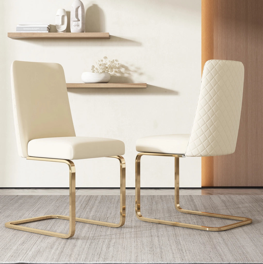 SEDIA da pranzo in velluto beige, set da 6 pezzi