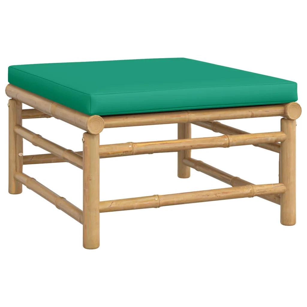 Set Salotto da Giardino 8pz con Cuscini Verdi Bambù 3155158