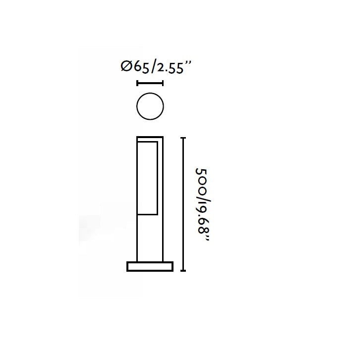 BERET 500 Lampada paletti grigio scuro