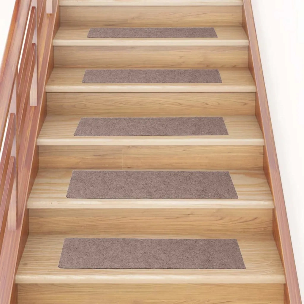 Tappetini per scale autoadesivi 30 pz | Gradini per Scale 76x20 cm marrone chiaro rettangolari
