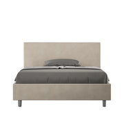 Letto Matrimoniale Extra Large 200x200 cm con Rete e Contenitore Adele Sabbia