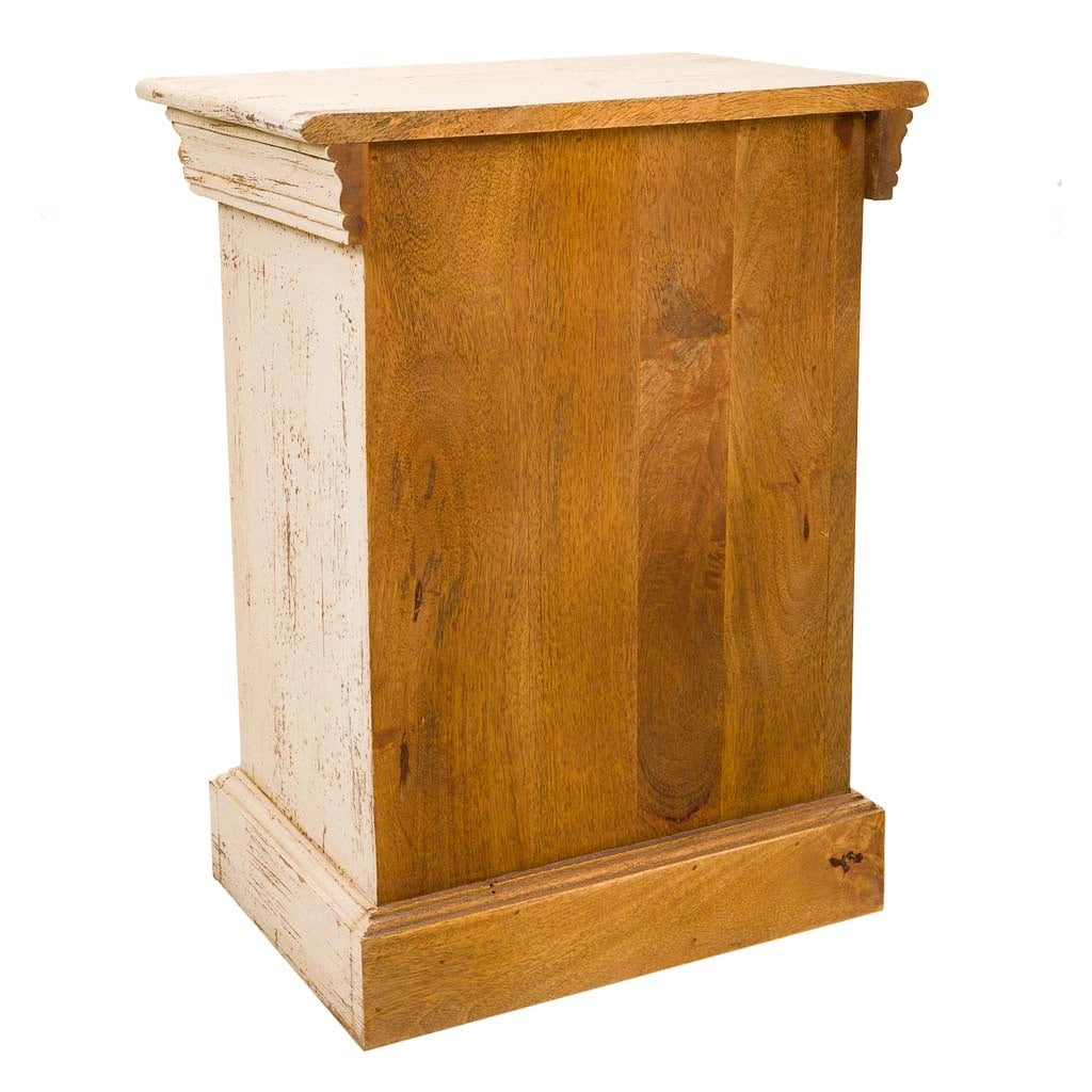 Comodino in legno beige 45x30x59