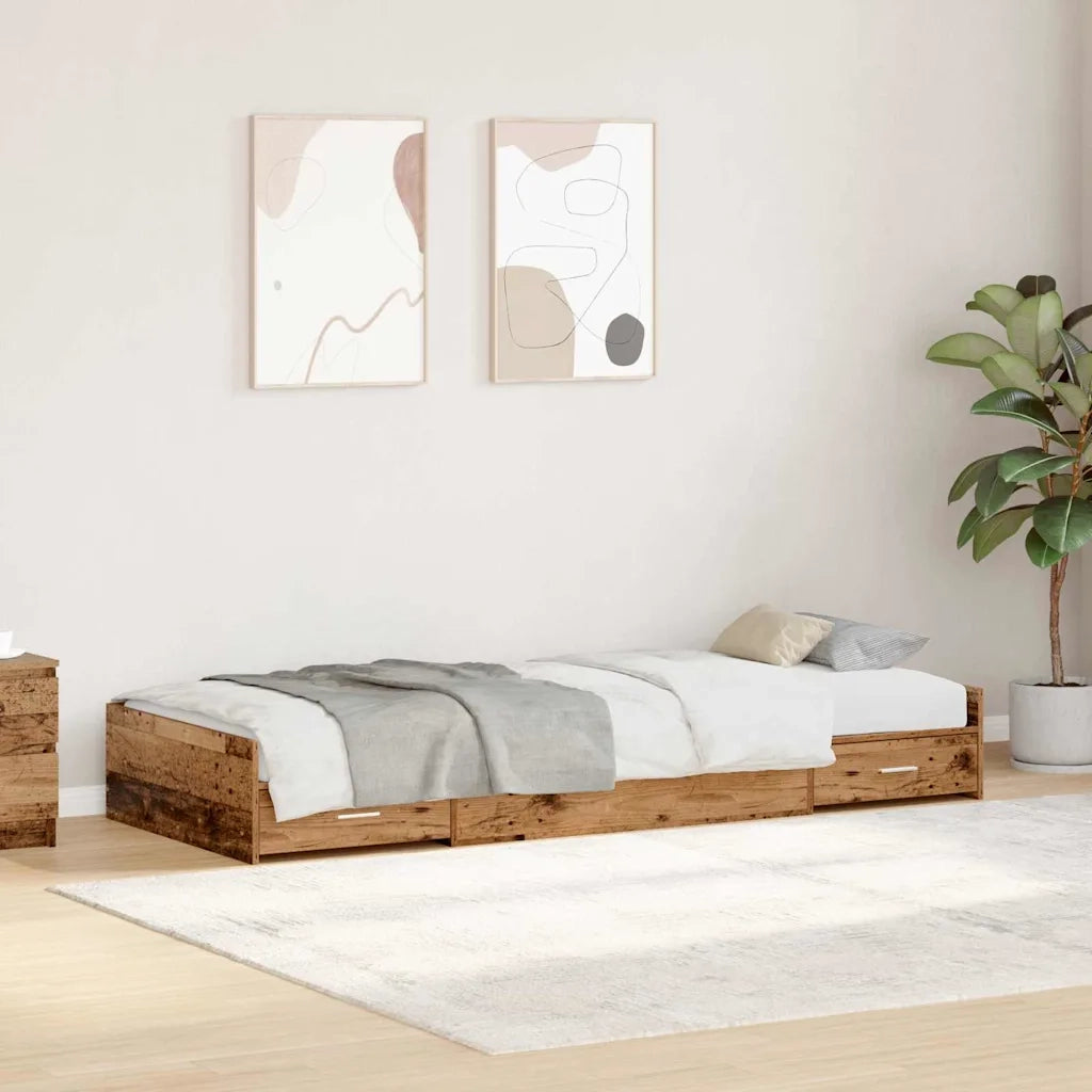 Struttura del letto Legno vecchio 90 x 200 cm Legno multistrato 3335235