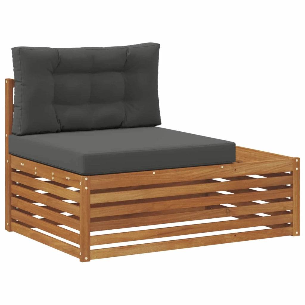 4 pz Set di divani da esterno Naturale e Antracite 3374087
