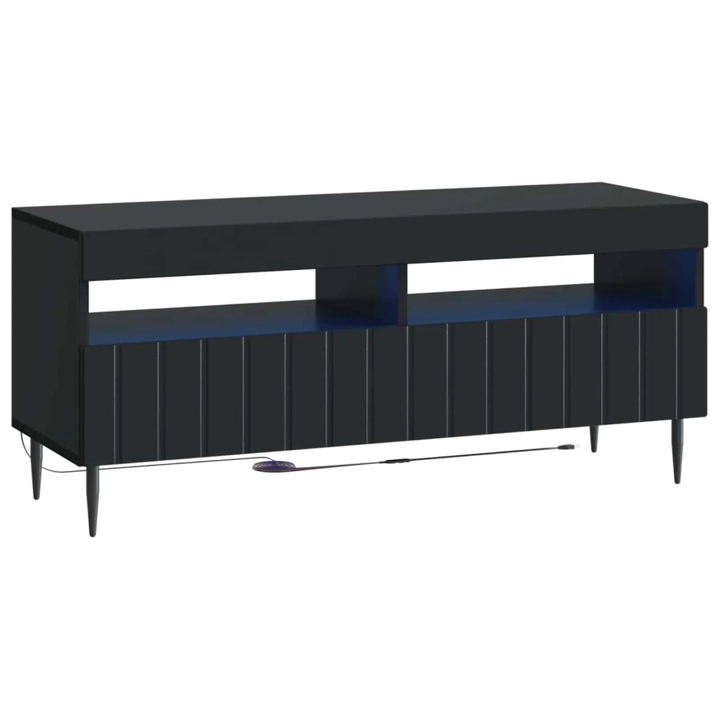 Mobile TV LED a 3 pezzi ZWOLLE Nero Legno ingegnerizzato 3416513