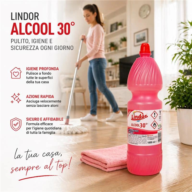 LINDOR DETERGENTE CON ALCOOL 30° PROFUMATO 3LT