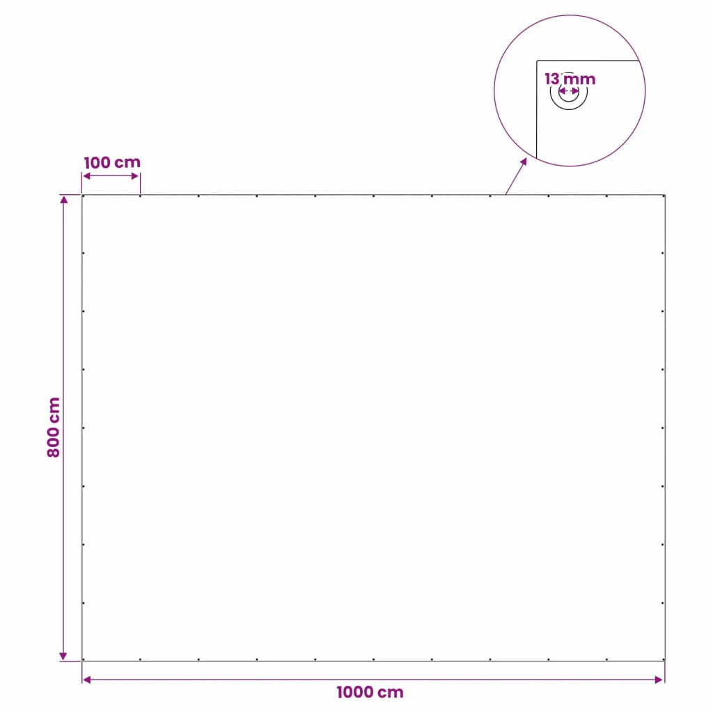 Telo con Occhielli Bianco 8 x 10 m 260 gsm PE 42039429