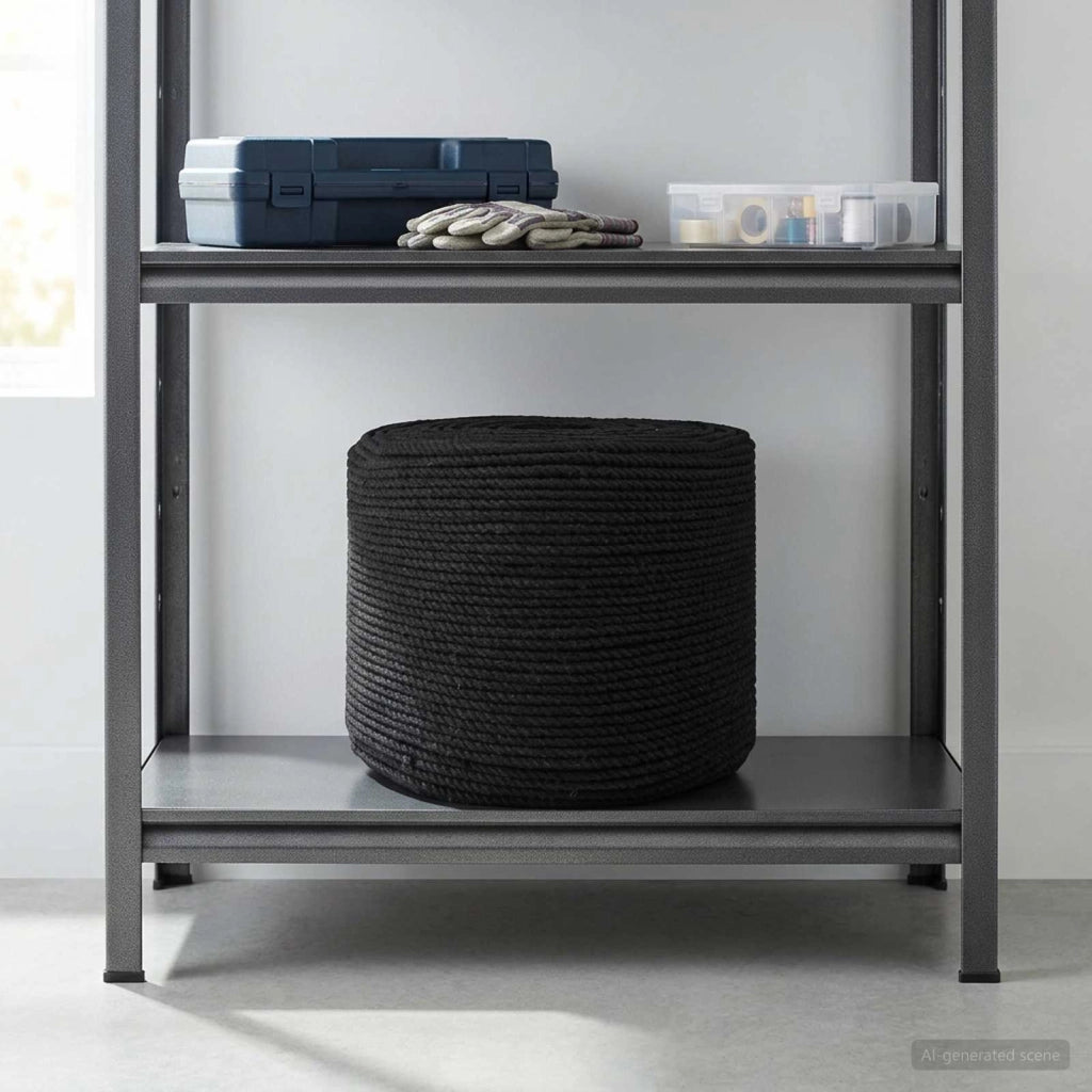 Corda di Cotone 8 mm 250 m Nero 100% Cotone 42011807
