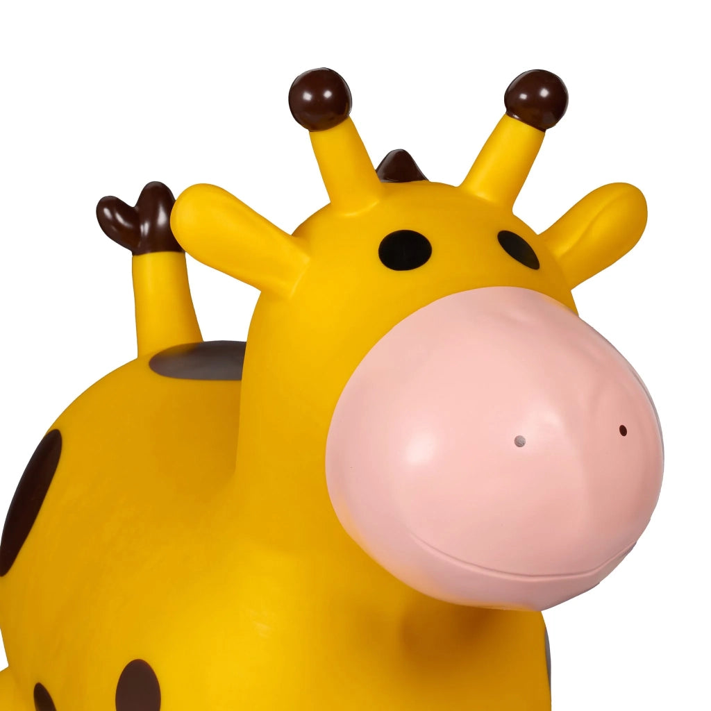 Giocattolo saltarello a forma di giraffa interno esterno 65 x 60 x 90 cm migliora equilibrio coordinazione in PVC giallo 13_0016294