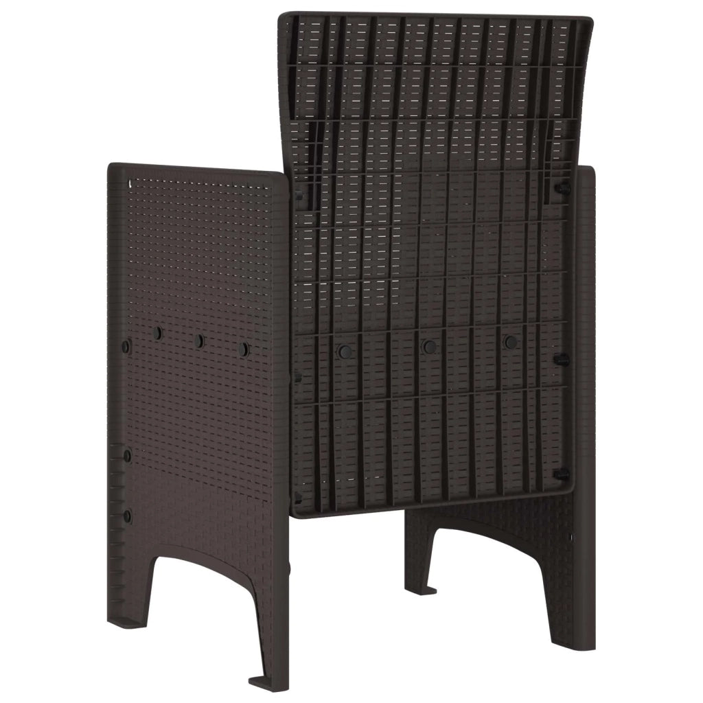 Sedia da Giardino 4 pcs Marrone 53 x 49 x 85 cm Polipropilene