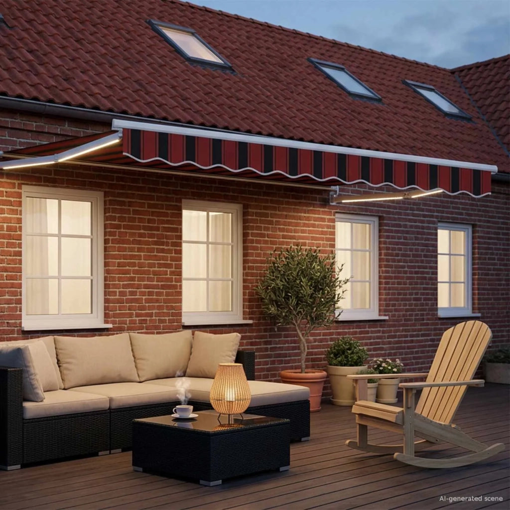Tenda retrattile manuale con LED 3 x 2,5 m 3419250