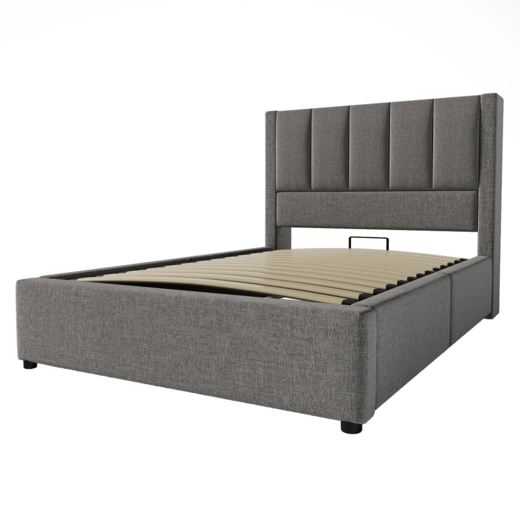 Letto singolo imbottito 90 x 200 cm con contenitore