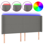 Testiera | Testata a LED GrigioScuro 183x16x118/128cm inTessuto