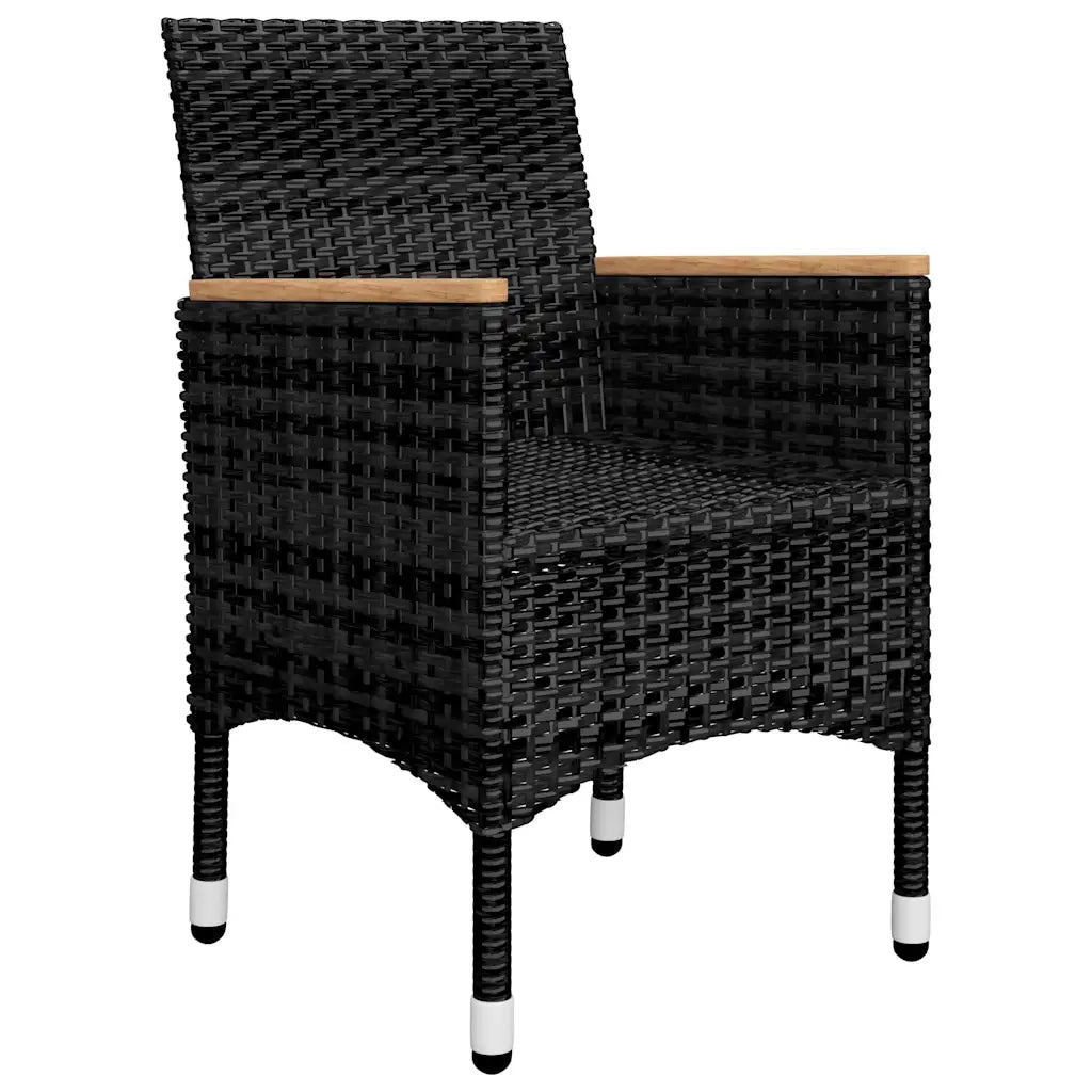 Set Mobili da Pranzo per Giardino 5 pz Nero 3067677