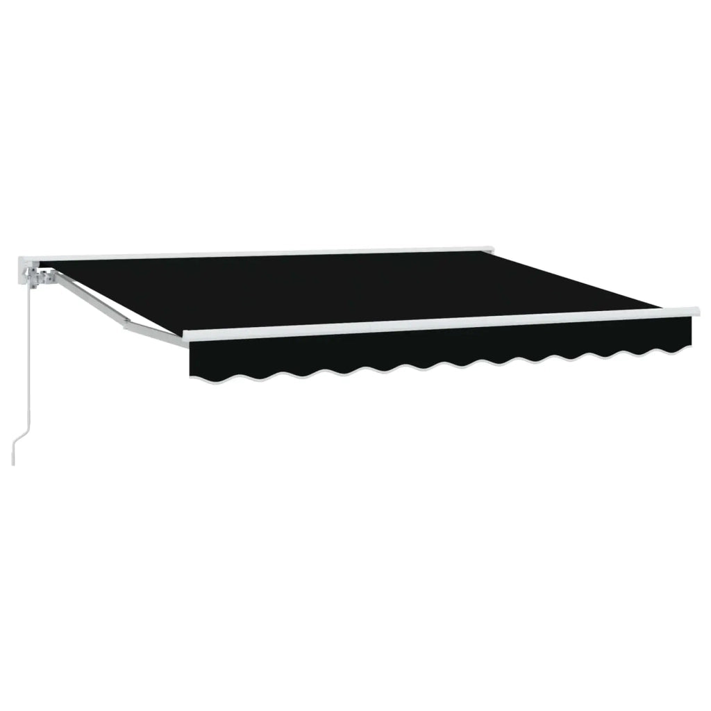 Tenda da Sole | Tenda retrattile manuale Nero 3,5 x 2,5 m