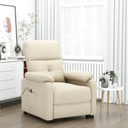 Poltrona Elettrica Reclinabile Crema in Tessuto 3073811
