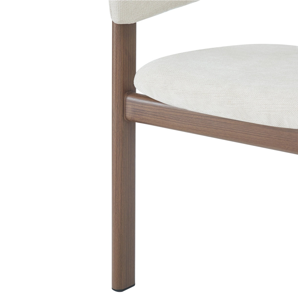 SEDIA da pranzo Set da 2 pezzi con braccioli 73,2x69,01x42,49 cm beige/walnut
