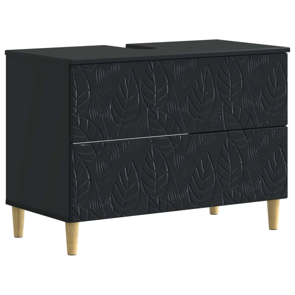 Armadio per Lavabo da Bagno DELFT Nero 82 x 41 x 59 cm 897016