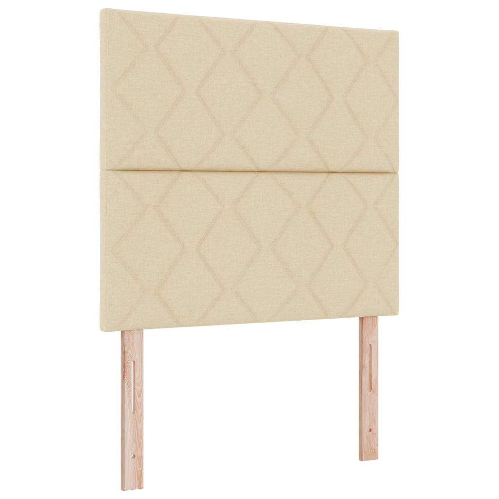 Letto box spring con materasso Crema 120 x 200 cm Tessuto 3454857