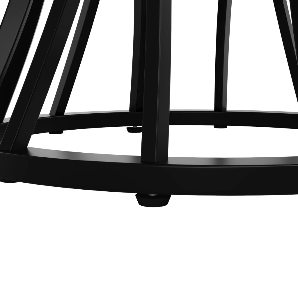 TAVOLO DA PRANZO ROTONDO 80x80x76 cm MDF Nero
