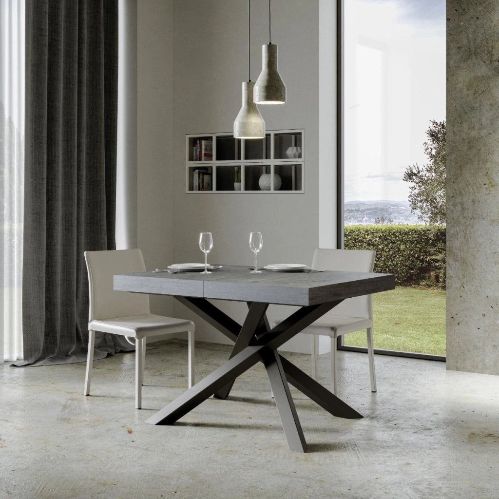 Tavolo Allungabile 140-244x90x77 cm Volantis Cemento