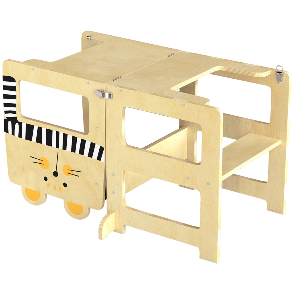 Scrivania per bambini con sedia e lavagna ¨C Minimal ¨C Legno naturale