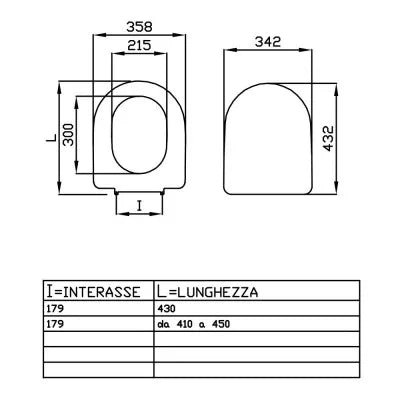 Copriwater adatto per wc Catalano serie Canova Neve Nuovo e Odeon