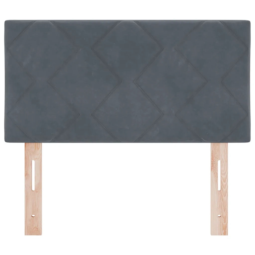 Testiera | Testata Grigio scuro 80 cm Velluto