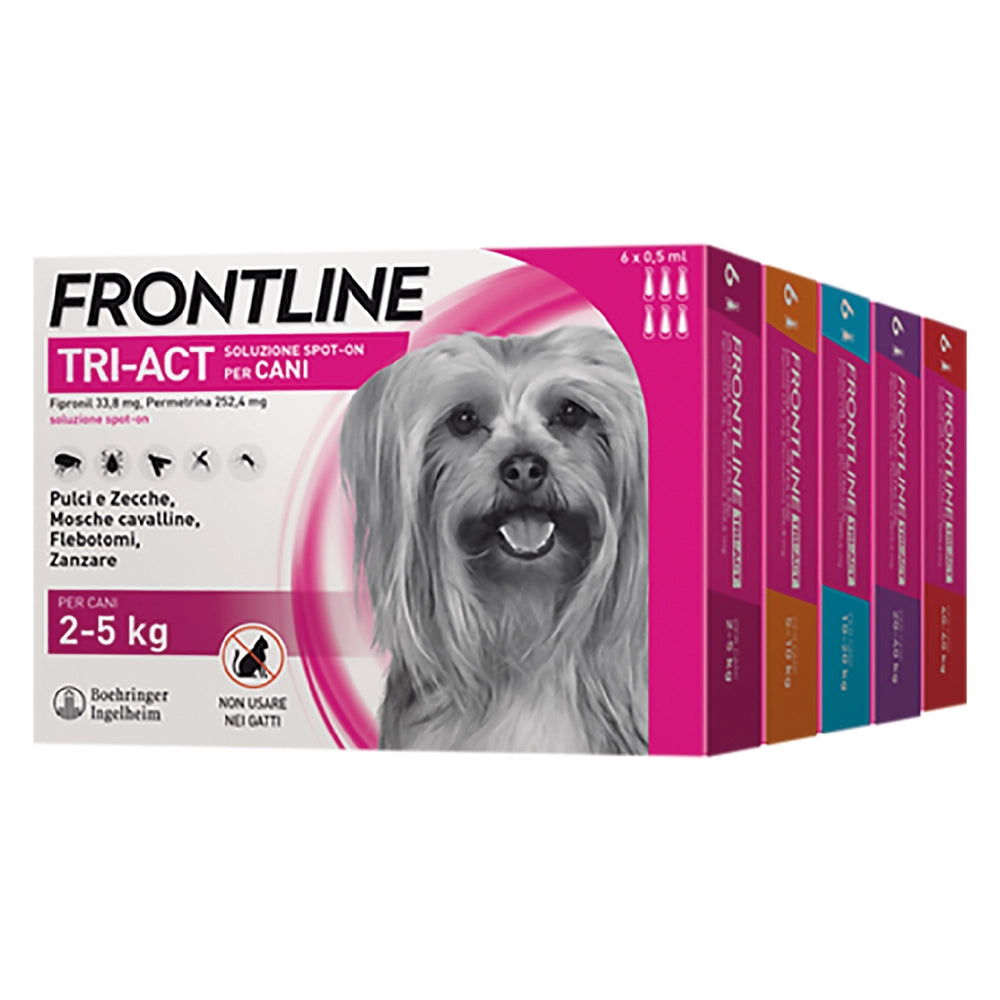 1cf antiparassitario 'frontline tri-act' cani  2/5  kg - 3 pipette ml 0,5 cod:ferx.6800640nlm