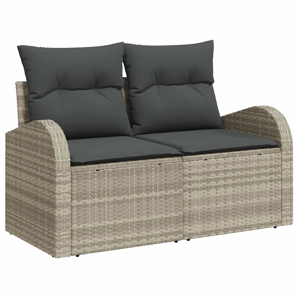 Set Divano da Giardino 8 pcs Grigio chiaro e grigio scuro