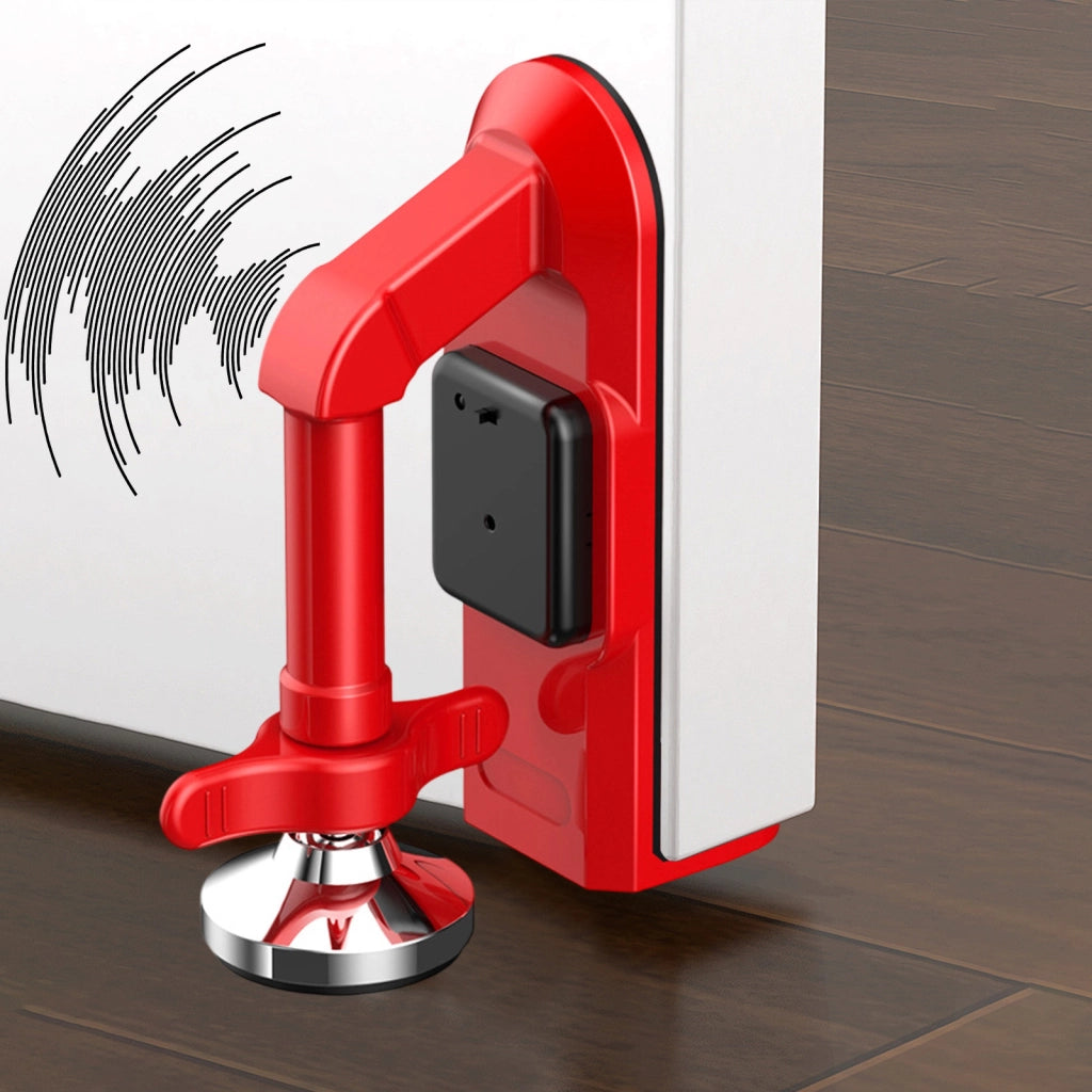 Blocco porta portatile con allarme 80 dB, rosso