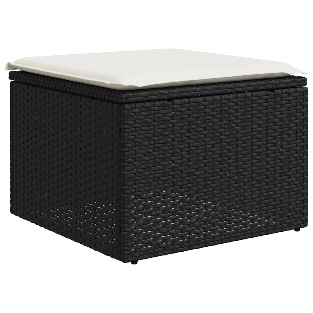Set Divani da Giardino con Cuscini 8 pz Nero in Polyrattan 3266756