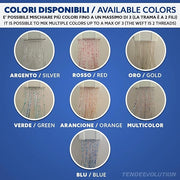 Tenda Antimosche Modello GLIT in PVC, Plastica Arancione | Largh. 1,40m x Alt. 2,20m | Protezione Insetti, Porta, Esterno, Interno