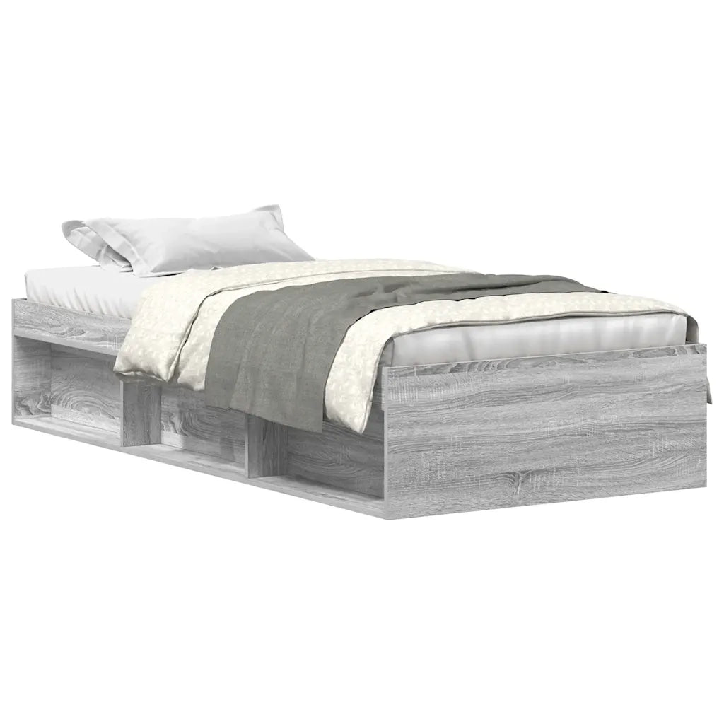 Letto singolo | Letto per adulti | Giroletto senza Materasso Rovere Sonoma 90x190 cm