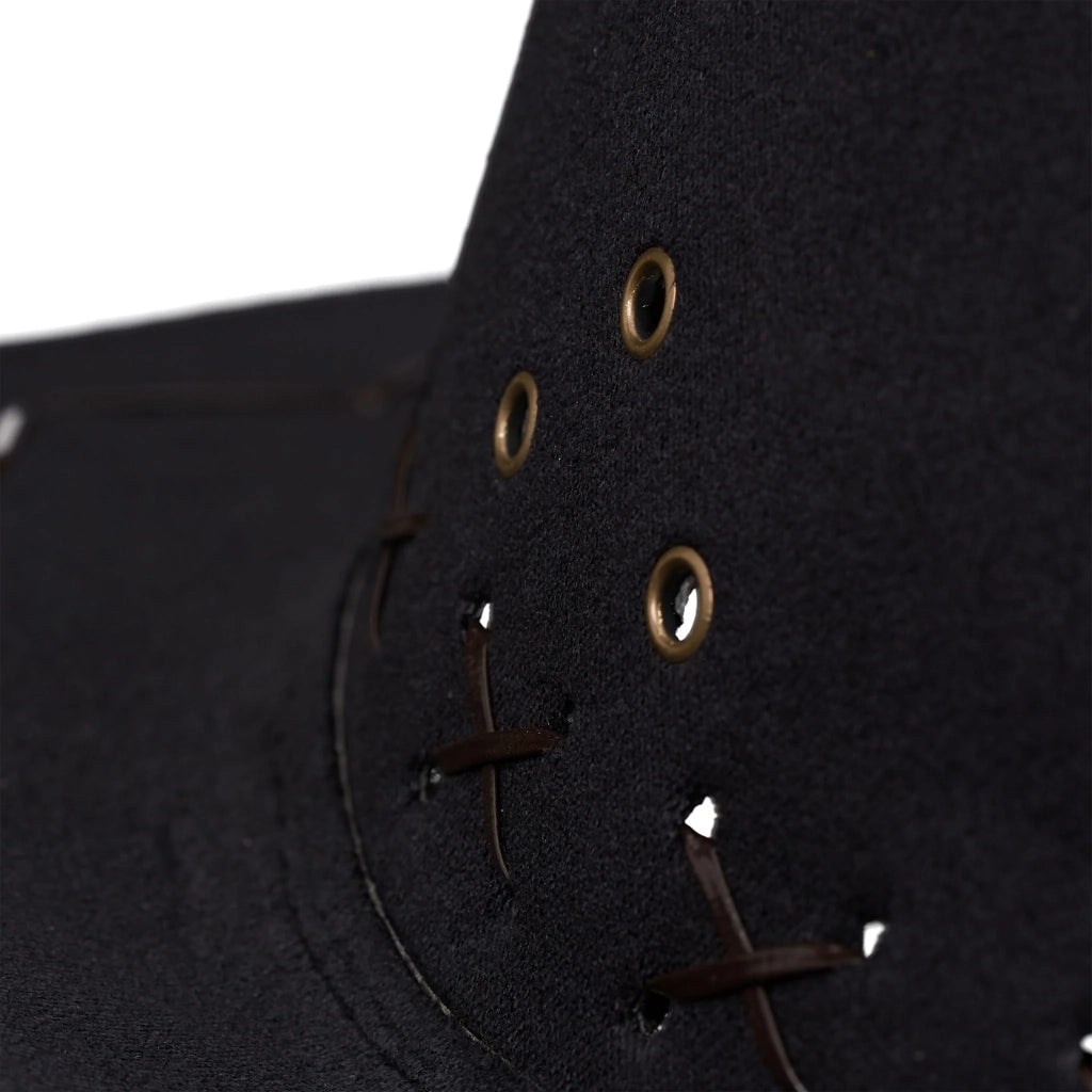 Cappello da cowboy vintage carnevale autentico 16 x 35,5 x 39 cm effetto pelle in poliestere nero 13_0004407