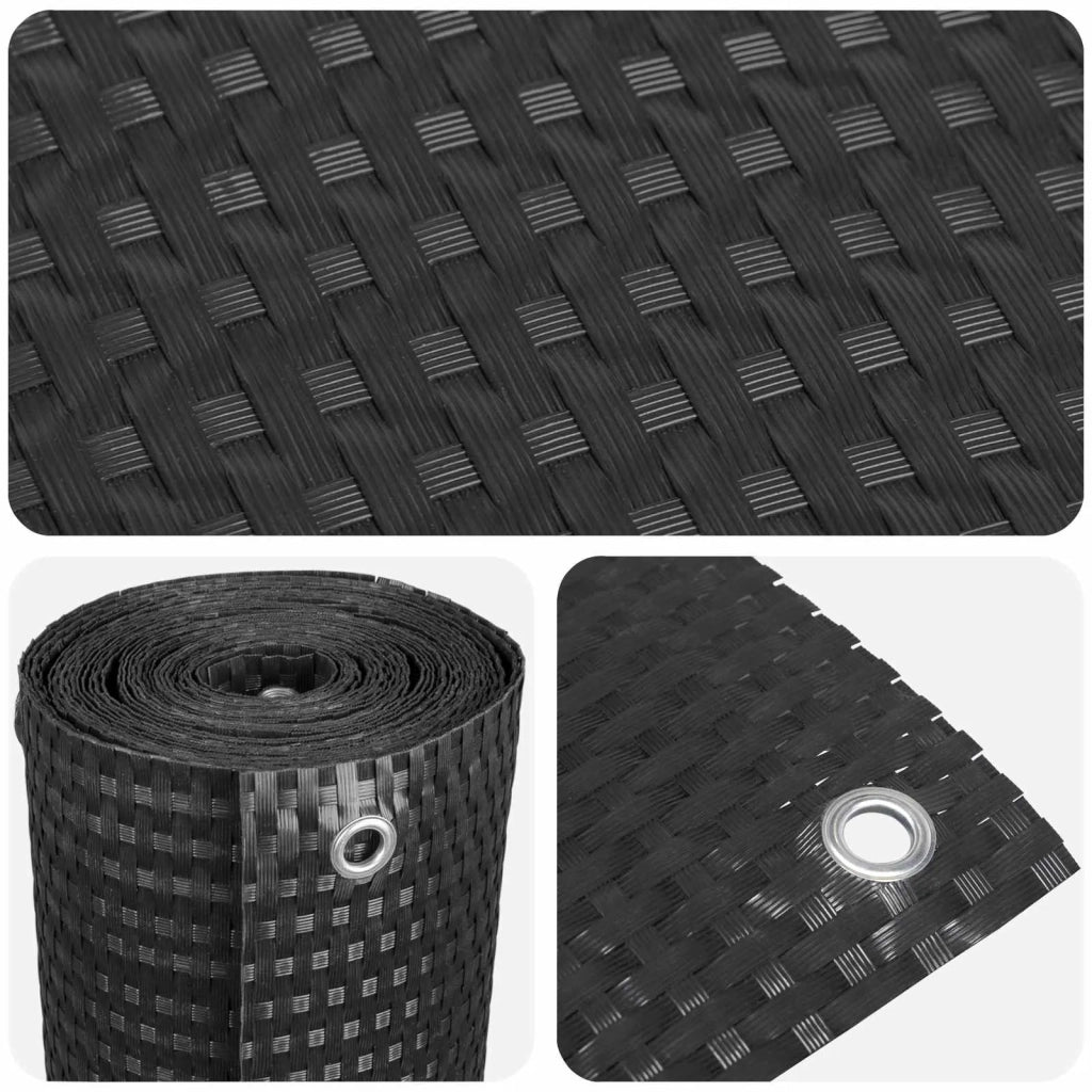 Schermo per Balcone con Occhielli Nero 42032658