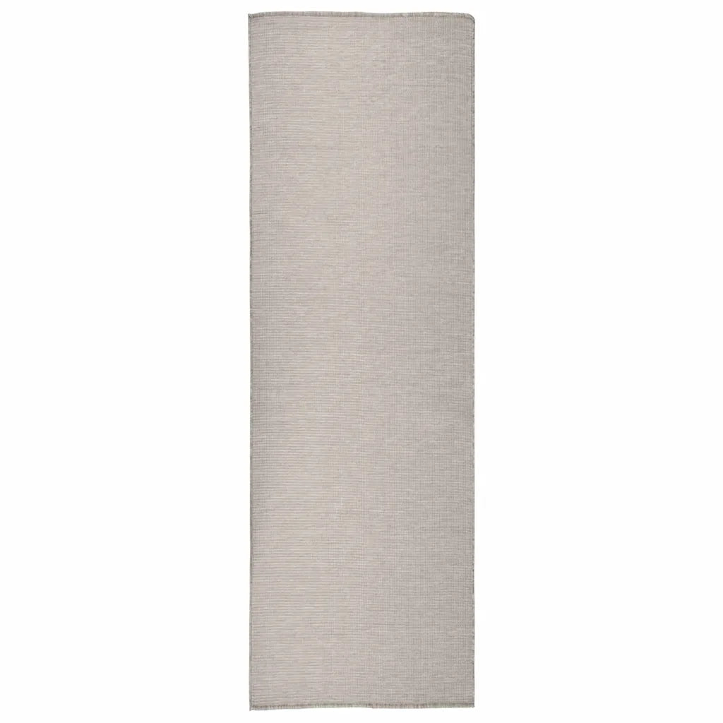 Tappeto da Esterni a Tessitura Piatta 80x250 cm Grigio Chiaro 340779