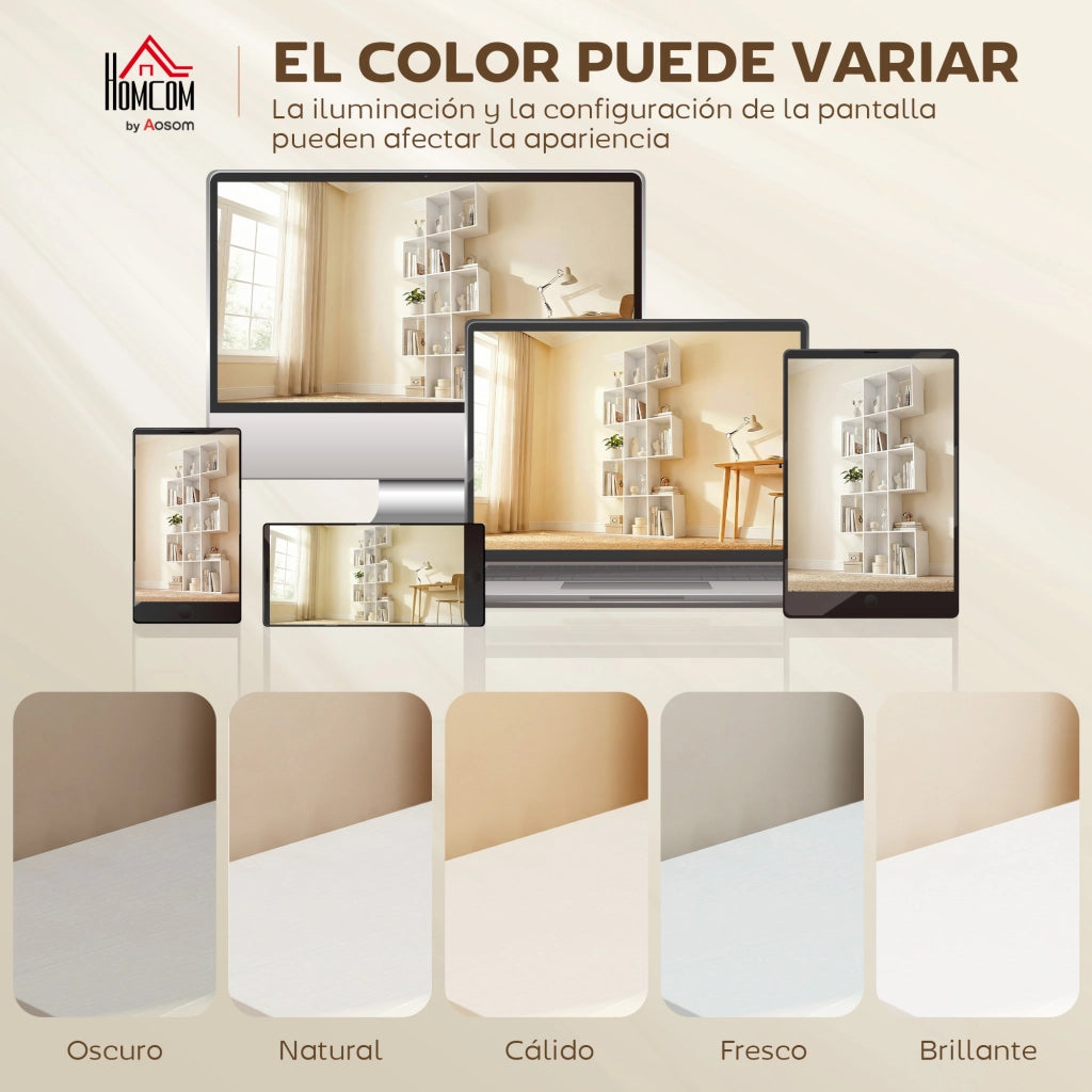 Libreria 5 Livelli a Forma di S ¨C Minimal ¨C 80x24x200 cm Bianco