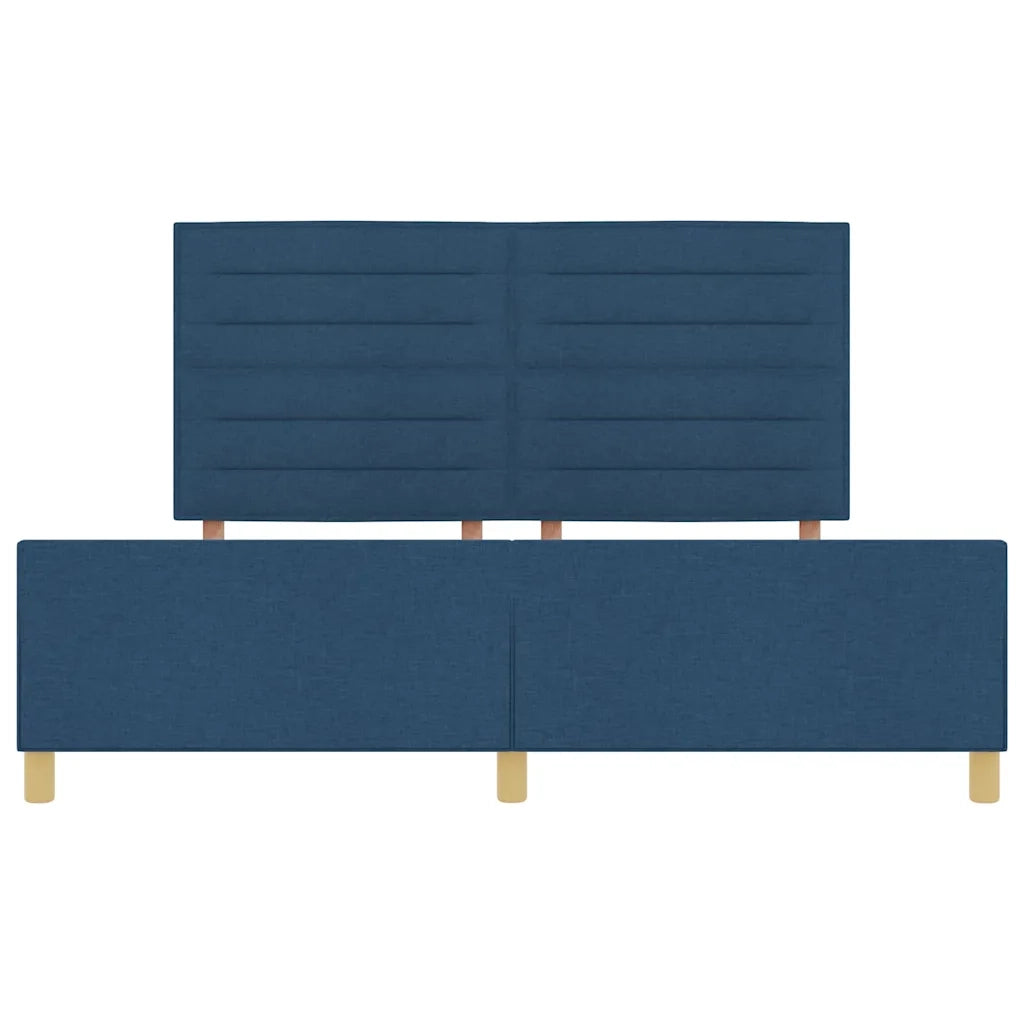 Struttura del letto con testiera Blu 180 x 200 cm Tessuto