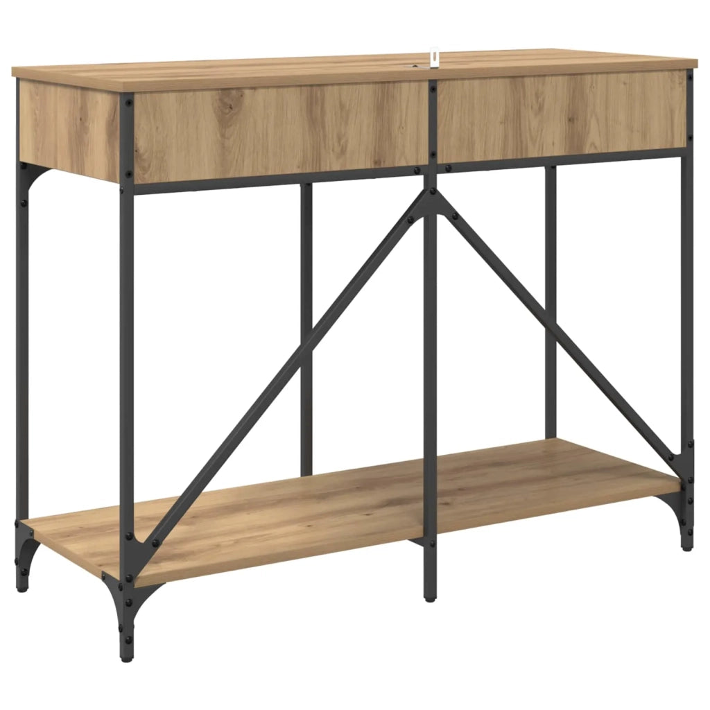 Table console Chêne artisanal 100 x 39 x 78,5 cm