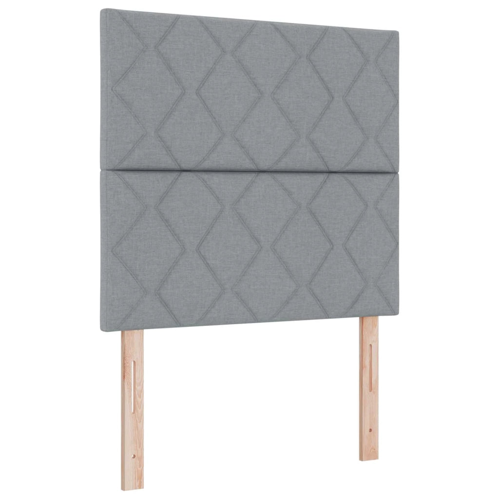 Letto box spring con materasso Grigio Chiaro 80 x 200 cm 3453283