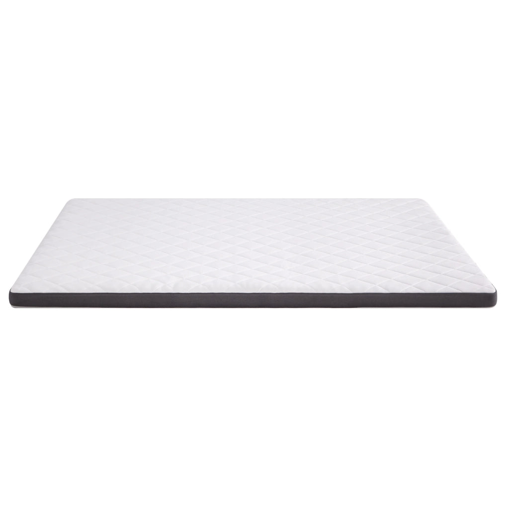 Materasso in schiuma H3 a 7 zone con moduli ergonomici; bianco e grigio