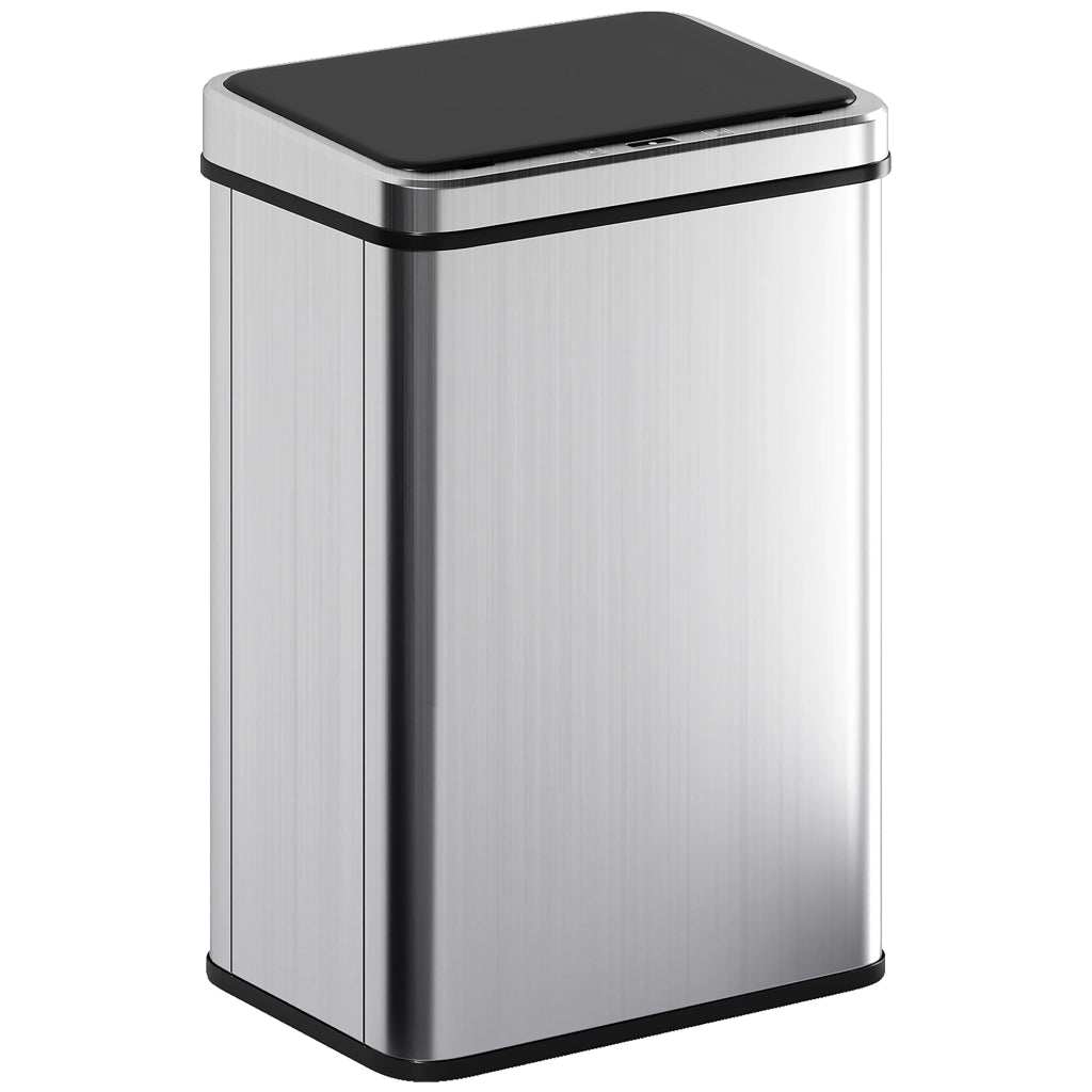 Cestino Intelligente 40L ¨C Minimal ¨C Acciaio Inossidabile 35.5x26x55 cm Argento