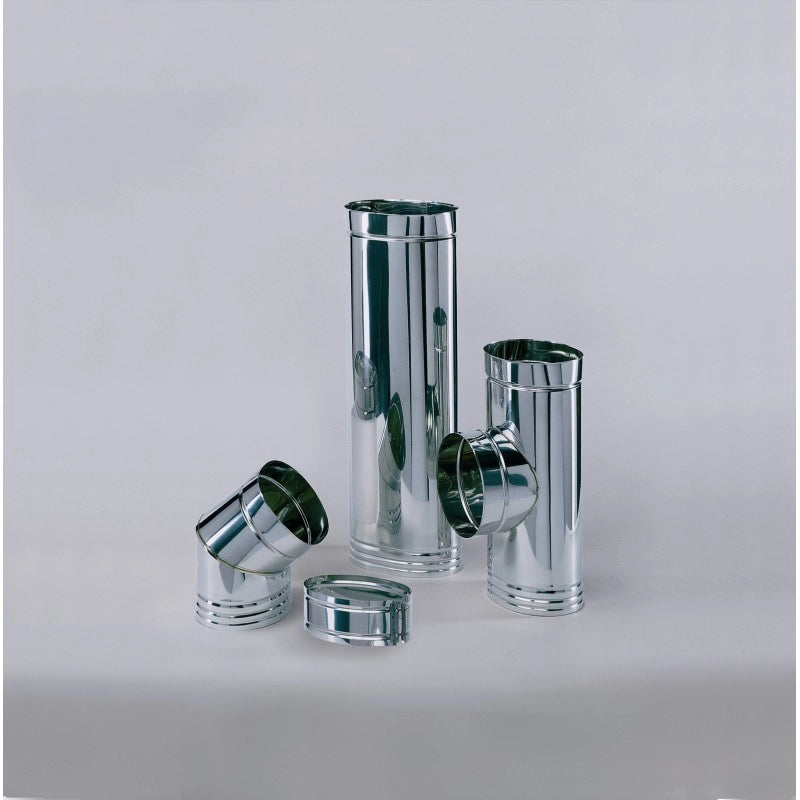 Canna Fumaria - Raccordo Braga 45° Monoparete  ACCIAIO INOX AISI 316  -Vari Diametri- ø120