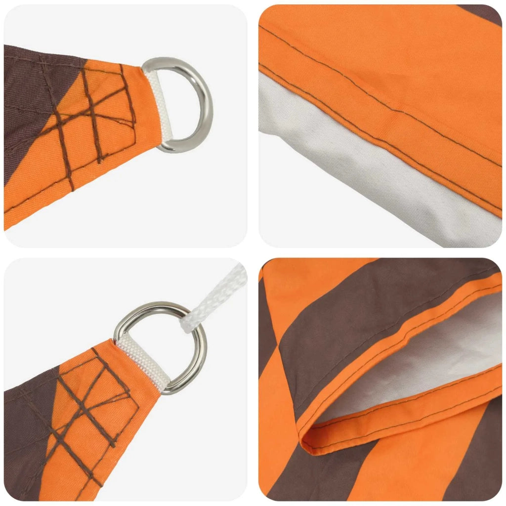 Vela Parasole | Telo Ombra | Vela da ombra solare Arancione e Marrone 5 x 2,5 m